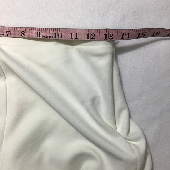 LULU'S SZ M Perfect Pick White Flat Front straight length pants NEW B170 - Picture 6 of 11